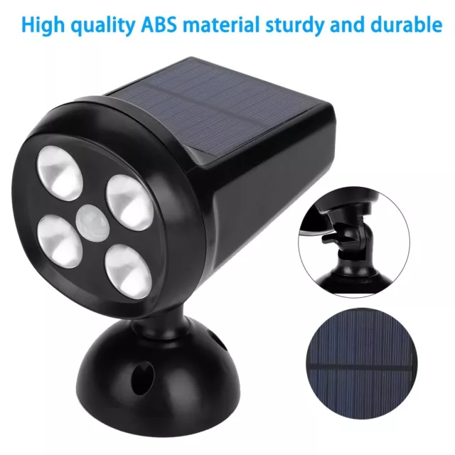 Waterproof LED Wall Lights Solar Powered Human Body Sensor Sconce Lamp SD