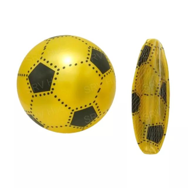 Plastic Football PVC Inflatable Soccer Beach indoor Ball travel Training Toy 1pc