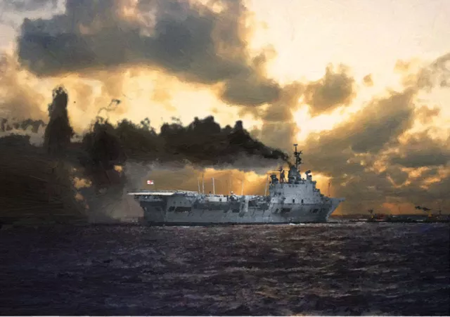 HMS ARK ROYAL - ""Ready to Serve"" - LIMITIERTE EDITION KUNST (25)