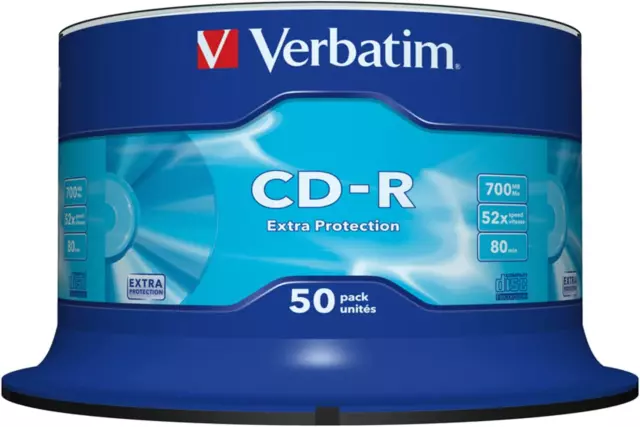Verbatim CD-R Extra Protection, Cd-Rohlinge Mit 700 MB Datenspeicher, Ideal Für