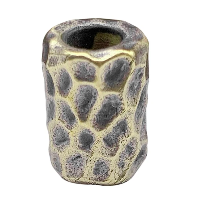 Colgante de cuerda paraguas de cuentas cilíndricas patrón martilleo de latón hágalo usted mismo exterior N9G2