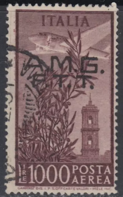 Italy Trieste A (AMG-FTT) - Definitive Air Mail cv 600$ Sassone n.A16  used