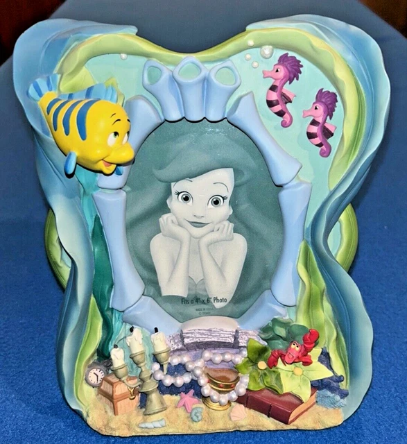 THE LITTLE MERMAID 3D Picture Frame 4 x 6 Disney Store Ariel Flounder