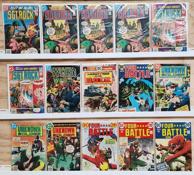 ULTRA HIGH GRADE DC WAR Lot of 69 NM/MINT SGT Rock Kubert Collection Comic