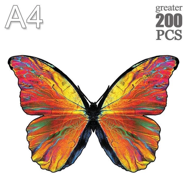 Butterfly Wooden Jigsaw Puzzle Adult Children DIY Crafts Gifts Educational Toys