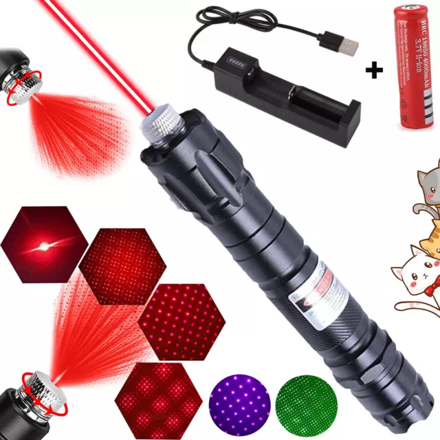 5000m Laser Pointer Pen Strong Visible Beam Lazer Rechargeable Torch