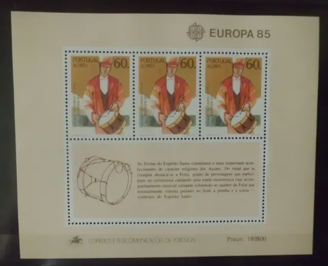 Briefmarken -Portugal Azoren - Block Nr. 6 -  Europa 1985 - postrisch