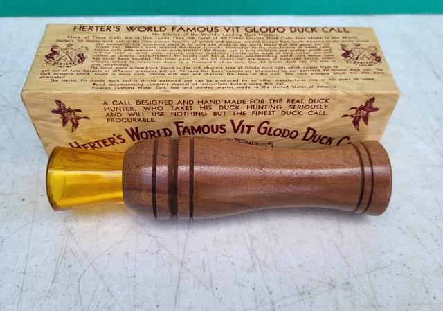 Herter's  272 Vit Glodo Duck Call w Box c1955 w order receipt