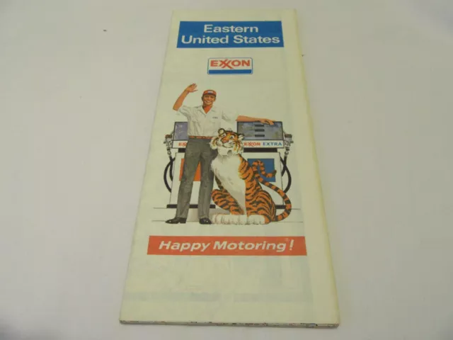 1973 Exxon Eastern United States Map - Happy Motoring!