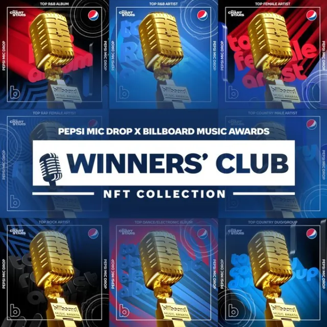 NFT collection Pepsi Mic Drop x Billboard Music Awards Sold Out NFTs! RARE!