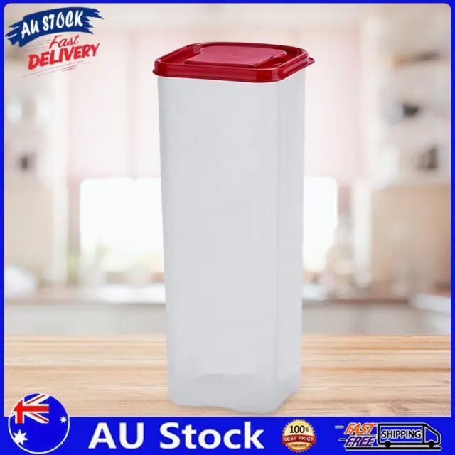 AU Plastic Bread Keeper with Airtight Lid Bread Bin Kitchen Supplies (Red)