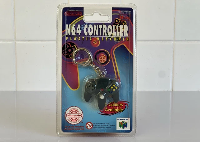 1997 NINTENDO 64 N64 Black Controller Keychain Mani New Sealed - Main Image