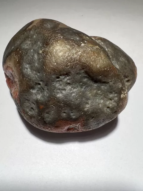 9.59oz  Lake Superior Agate Grey Nodule With White and Red Banding Lapidary Lsa 3