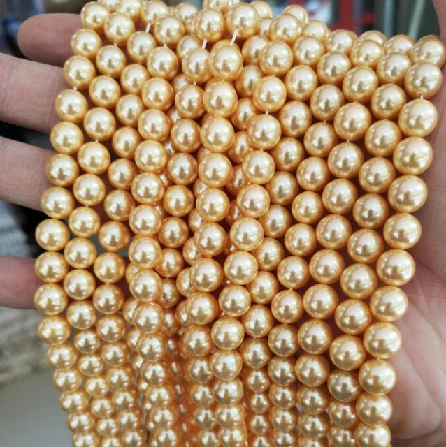 Wholesale 5pcs/package 6mm High gloss shell pearl loose bead