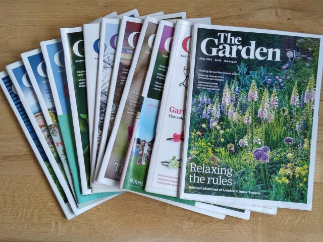 RHS magazine The Garden 12 issues Jan - Dec 2018