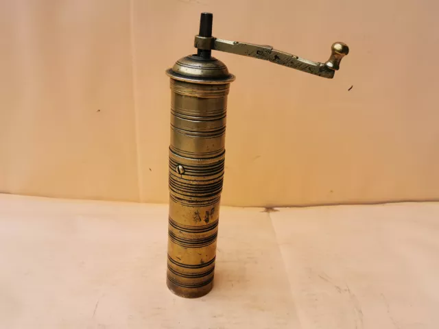 OLD ANTIQUE PRIMITIVE BRONZE OTTOMAN COFFEE GRINDER WORKING CONDITION 19th