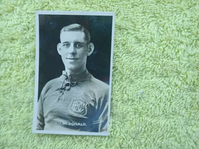 THOMPSON ADVENTURE SIGNED REAL PHOTO Football Trade Card J McDonald Everton