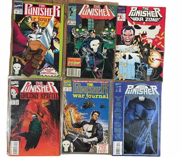 🔥 Lot Of 6 The Punisher Marvel Comics War Zone War Journal Holiday Special 🔥
