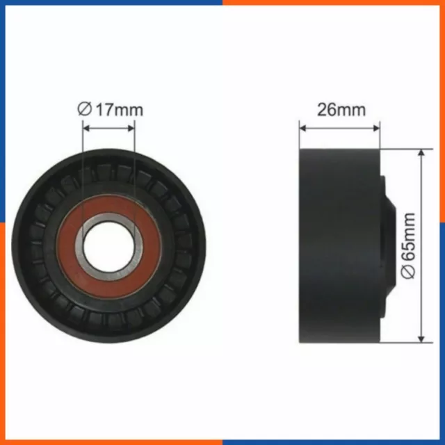 Galet tendeur de courroie d'accessoire pour NISSAN | 1175000Q0B, 540533, PT36055