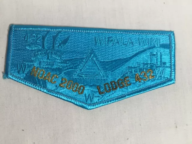 Wipala Wiki OA Lodge 432 2000 NOAC blue ghost gmy flaw Flap BSA Patch