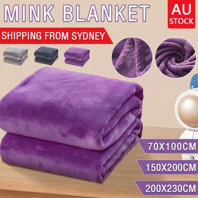 Soft Luxury Large Blanket Warm Faux Fur Throw Fleece Sofa Bed Sheet King Size