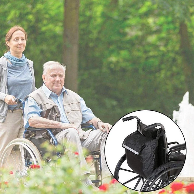 Borse per sedia a rotelle zaino sedia a rotelle borsa portaoggetti per trasporto sciolto K2B9
