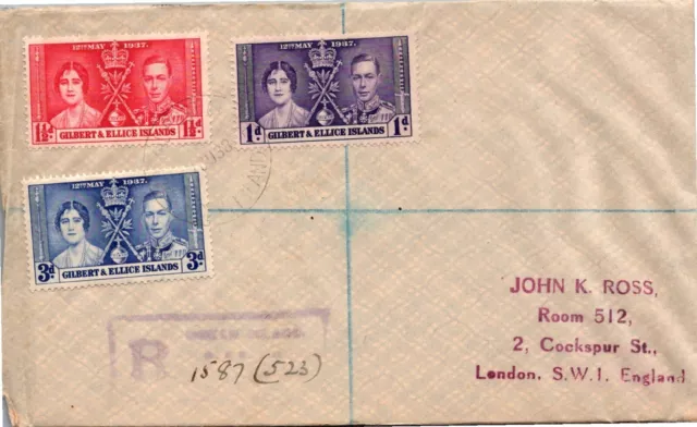 Goldpath: Gilbert & Ellice Islands Cover 1938, King George, Vi Cv476_P13