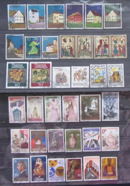 Briefmarken Fürstentum Liechtenstein kleine Sammlung #2 gestempelt