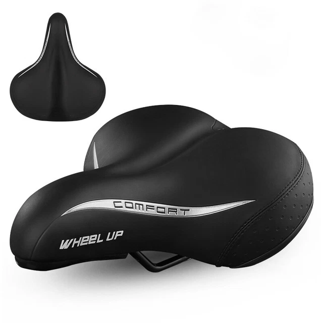 Stoßfest Schwarz MTB Fahrrad Kissen Soft Extra Komfort Gel Sattel Sitzbezug Neu