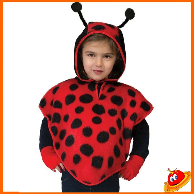 CARNEVALE COSTUME BAMBINO Bambina Coccinella Lady Bug Poncho con cappuccio  EUR 24,90 - PicClick IT