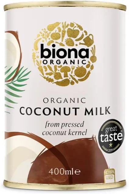 Biona Organic Coconut Milk, 400 ml, Pack of 6