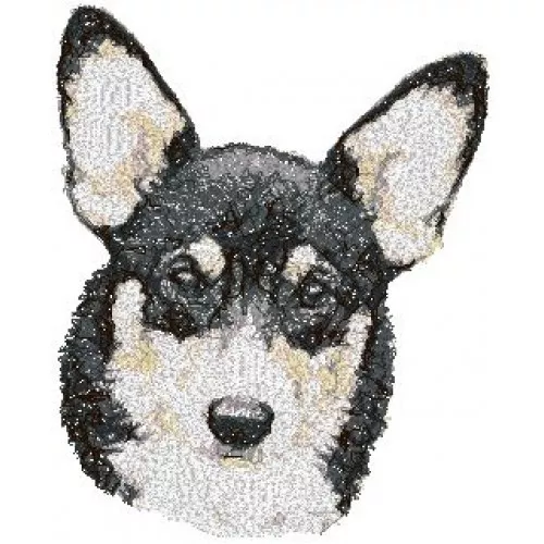 Embroidered Short-Sleeved T-Shirt - Cardigan Welsh Corgi AED14455 Sizes S - XXL