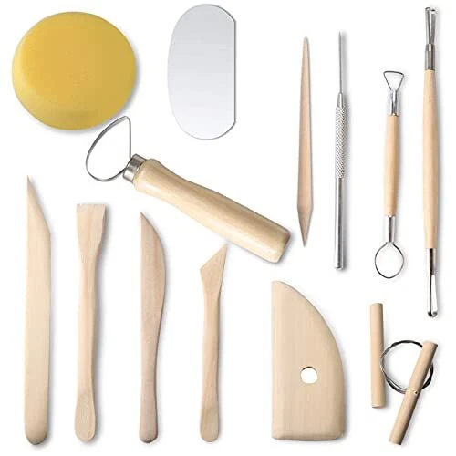 Nuts OT nuts Lot de 13 Outils kit poterie pour poterie Terre poterie Tour pot...