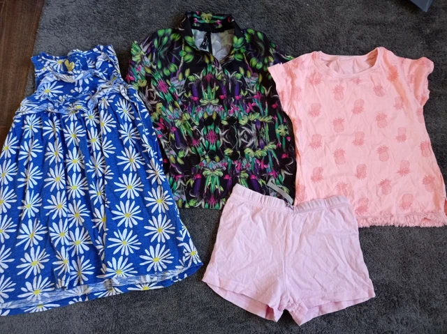 Next Girls Bundle Summer Holiday Dress Shorts Top 7-8 Years Good Condition