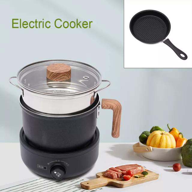 Non-Stick Electric Cooker Pan Hot Pot Multifunctional Mini Rice Cooker Steamer