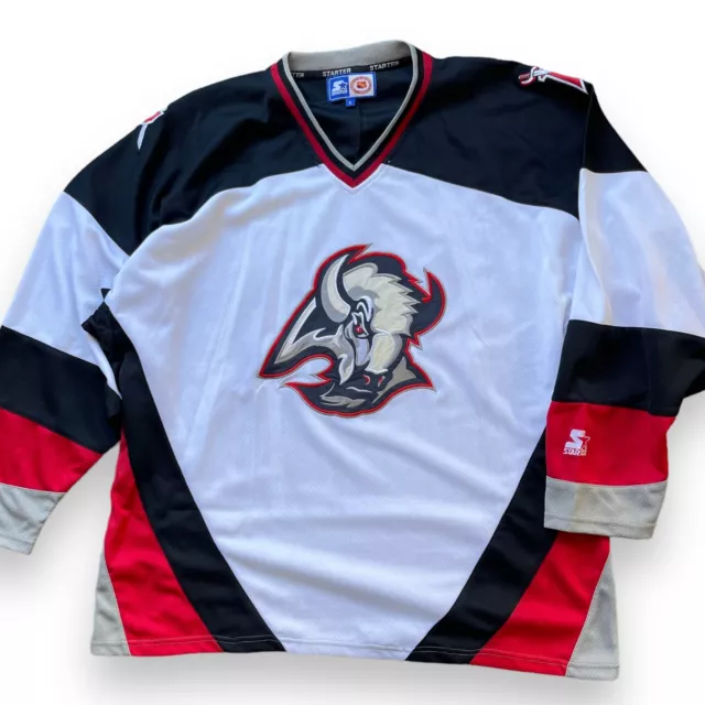 Vintage Buffalo Sabres Dominik Hasek Bauer Hockey Jersey Size Large 90 –  Throwback Vault