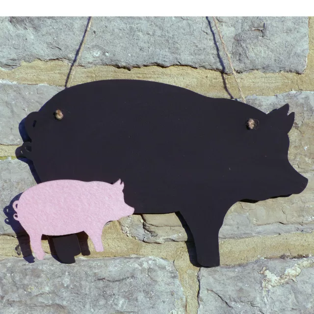 Chalk Blackboard Pig Shape for Memos Notes & Home Decor