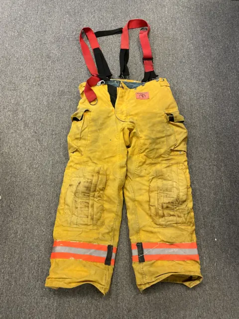 Morning Pride Firefighter Bunker Gear Turnout Pants 38 x 31 With Suspenders