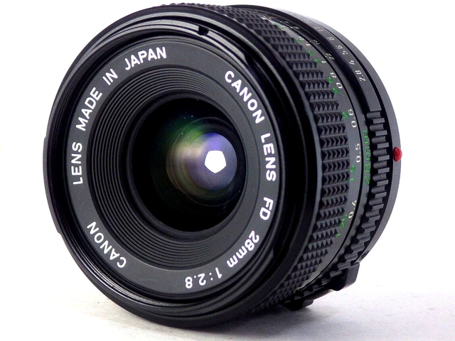 Top MINT w/HOOD ] Canon New FD 24mm F2.8 Wide Angle Lens for A-1 F-1