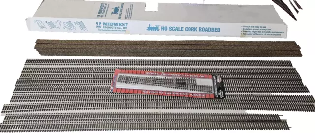 Atlas HO Scale Code 83 Flextrack Atlas Turnout Midwest Cork Package Deal