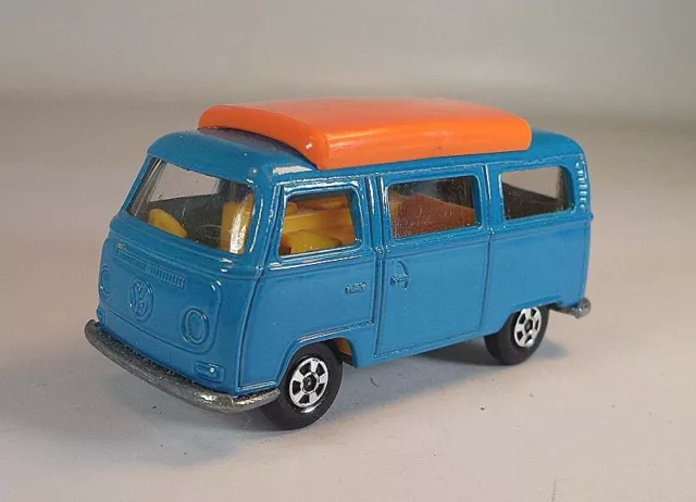 Matchbox Superfast Nr. 23 VW Volkswagen T2 Camper blau unpainted Base 1 #256