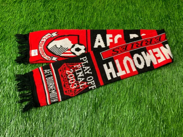 BOURNEMOUTH 2003 rare FOOTBALL SOCCER FAN SCARF OFFICIAL PRODUCT ONE SIZE