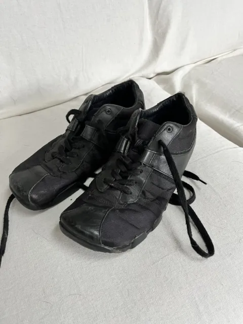 Vintage Diesel Square Toe Lace Up Black Sneaker 8.5