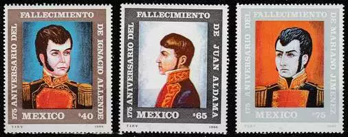 Mexico postfris 1986 MNH 1990-1992 - Vrijheidstrijders