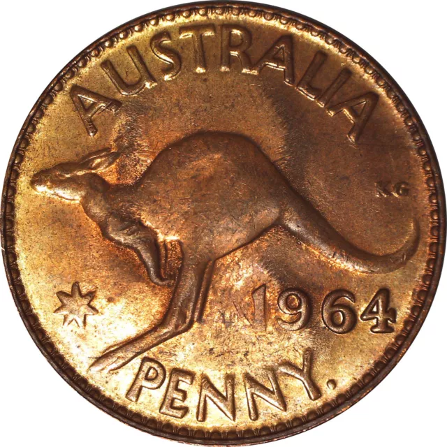 DECEASED ESTATE - EXTREMELY RARE ERROR - BROCKAGE - 1964 Australian Penny