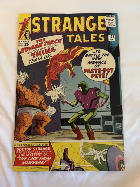 Strange Tales #124 1964. Beautiful Condition!  Human Torch/Thing/Doctor Strange.
