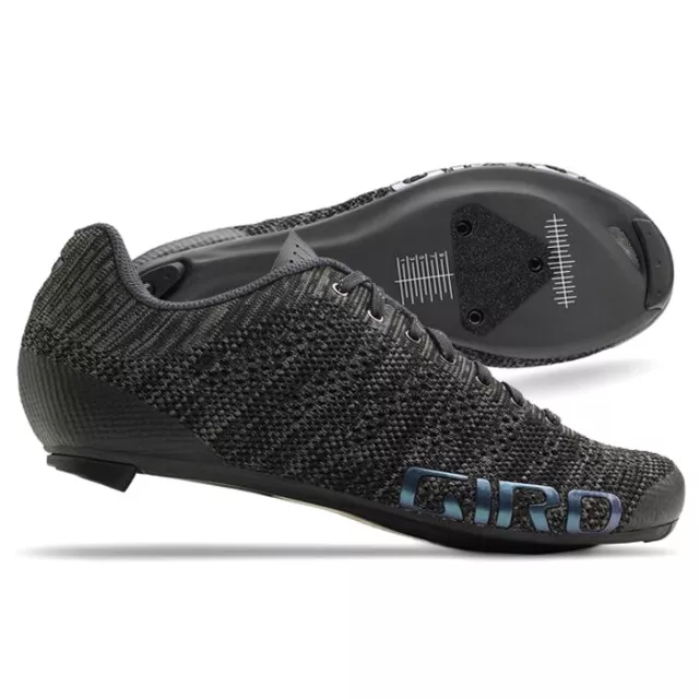 Giro Empire E70 Knit Lace Womens Road Cycling Shoes Heather Black 3-bolt SPD-SL