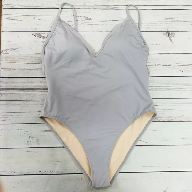 New LA Hearts Silver One-Piece Swimsuit Size XL