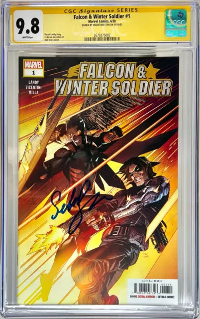 Sebastian Stan Signed CGC Signature Series Graded 9.8 Falcon & Winter Soldier #1