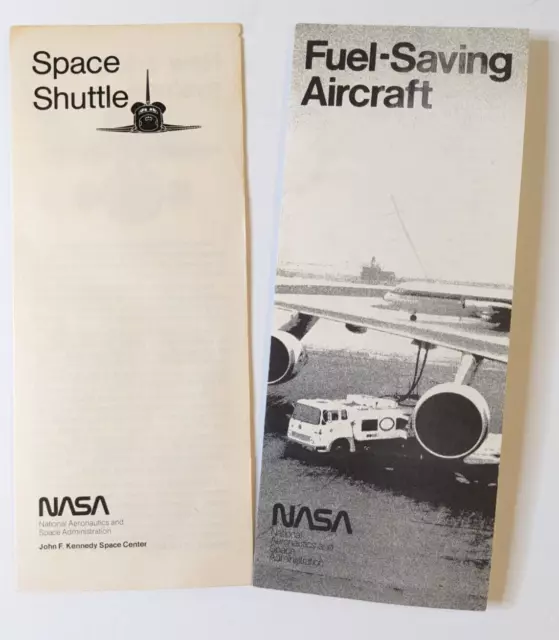 Lot of 2 Vintage NASA Brochures Space Shuttle & Aircraft Fuel Saving Technology